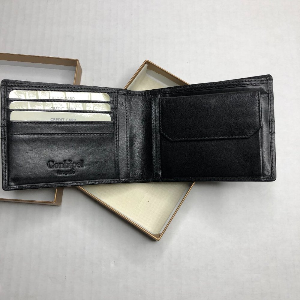 NEW Conbipel Men's Black Wallet in Box Portaero AO